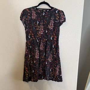 Disturbia Floral Black Dress